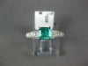 ESTATE 1.20CT DIAMOND & AAA EMERALD 14KT WHITE GOLD 3D CLASSIC ENGAGEMENT RING