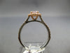 .80CT WHITE & PINK DIAMOND 14K WHITE & ROSE GOLD CUSHION & ROUND ENGAGEMENT RING