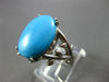 ESTATE LARGE AAA TURQUOISE 14KT WHITE GOLD MULTI LEAF OVAL CRISS CROSS LOVE RING