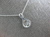 .19CT DIAMOND 14K WHITE GOLD 3D CLASSIC CLUSTER FLOWER INFINITY FLOATING PENDANT