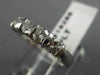 ESTATE 1.08CT DIAMOND PLATINUM CLASSIC 5 STONE CHANNEL ANNIVERSARY RING #19288