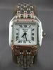 ESTATE LARGE GERARD PETIT .10CT AAA SAPPHIRE 14KT WHITE GOLD WOMENS WATCH #6501