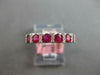 .96CT DIAMOND & AAA RUBY 14KT WHITE GOLD 3D 7 STONE CHANNEL ANNIVERSARY RING