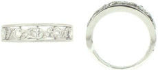 .41CT DIAMOND 18KT WHITE GOLD ROUND BEZEL FILIGREE MULTI WAVE ANNIVERSARY RING