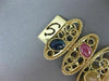 ANTIQUE EXTRA LARGE MULTI COLOR SAPPHIRE 14KT YELLOW GOLD 3D GRADUATING BRACELET