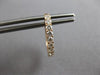 ESTATE .53CT DIAMOND 18KT ROSE GOLD 3D CLASSIC OVAL HUGGIE FUN HANGING EARRINGS