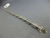 ESTATE WIDE 2.0CT DIAMOND 14K WHITE GOLD 3D ROUND CHANNEL FLORAL TENNIS BRACELET