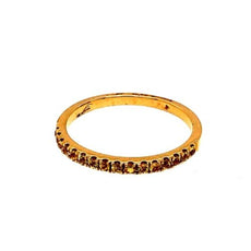 .25CT AAA YELLOW SAPPHIRE 18KT YELLOW GOLD 3D SEMI ETERNITY ANNIVERSARY RING
