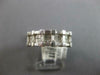 WIDE .98CT DIAMOND 14K WHITE GOLD 3D PRINCESS & BAGUETTE SQUARE ANNIVERSARY RING