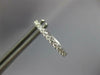ESTATE .26CT DIAMOND 14K WHITE GOLD 3D CLASSIC OVAL HUGGIE HOOP HANGING EARRINGS
