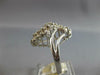 ESTATE .52CT DIAMOND 14KT WHITE GOLD 3D CLASSIC CLUSTER CRISS CROSS FUN RING