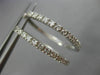 0.85CT ROUND DIAMOND 14KT WHITE GOLD 3D CLASSIC 2mm HOOP HANGING EARRINGS #25885