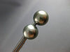 ESTATE LARGE AAA TAHITIAN PEARL 14KT WHITE GOLD 3D 12.5MM CLASSIC STUD EARRINGS