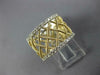 WIDE .80CT DIAMOND 14KT 2 TONE GOLD 3D SQUARE CRISS CROSS ETERNITY LOVE RING