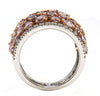 ESTATE LARGE 5.17CT WHITE & PINK DIAMOND 18KT WHITE & ROSE GOLD ANNIVERSARY RING