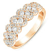 WIDE .73CT DIAMOND 14KT ROSE GOLD 2 ROW INFINITY CHANNEL DIAGONAL OVAL FUN RING