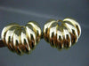 ESTATE LARGE 14K YELLOW GOLD LOVE HEART SEA SHELL DESIGN EARRINGS AMAZING #22546