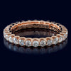 1.36CT DIAMOND 14KT ROSE GOLD 3D SHARED PRONG ETERNITY WEDDING ANNIVERSARY RING