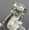 .90CT DIAMOND 14KT WHITE GOLD 3D CLASSIC 3 STONE MARQUISE SHAPE ENGAGEMENT RING