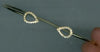 ESTATE .15CT DIAMOND 14KT YELLOW GOLD 3D DOUBLE LEAF FLEXIBLE BANGLE BRACELET
