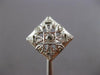 ANTQIUE LARGE .20CT OLD MINE DIAMOND 14KT WHITE GOLD 3D GEOMETRICAL RING #27360