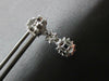 2.31CT DIAMOND & AAA SAPPHIRE 18K WHITE GOLD OVAL & ROUND DOUBLE FLOWER EARRINGS