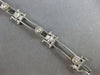 ESTATE WIDE .30CT DIAMOND 14KT WHITE GOLD 3D ROUND FILIGREE FUN TENNIS BRACELET