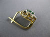 LARGE 3.5CT CUBIC ZIRCONA & AAA SYNTHETIC EMERALD 14K YELLOW GOLD EARRINGS 27401