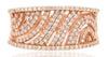.59CT DIAMOND 14KT ROSE GOLD CLASSIC MULTI ROW DIAGONAL WEDDING ANNIVERSARY RING