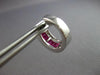 WIDE 2.68CT DIAMOND & AAA RUBY 18K WHITE GOLD 3 ROW HUGGIE HOOP HANGING EARRINGS