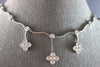 ESTATE 1.0CT DIAMOND 14KT WHITE GOLD BY THE YARD FLOWER CHANDELIER LOVE NECKLACE