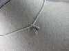 ESTATE .26CT DIAMOND 14KT WHITE GOLD 3D CLASSIC K INITIAL FLOATING PENDANT