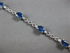 4.53CT DIAMOND & AAA SAPPHIRE 14KT WHITE GOLD OVAL & ROUND LINK TENNIS BRACELET