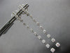 2.11CT DIAMOND 18K WHITE GOLD CLASSIC ROUND BY THE YARD CLIP ON HANGING EARRINGS