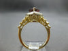 LARGE 5.20CT DIAMOND & AAA GARNET 14K YELLOW GOLD 3D DOUBLE HALO ENGAGEMENT RING