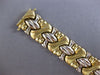 ESTATE LARGE & LONG 14KT 2 TONE GOLD 3D CLASSIC MATTE & SHINY FUN BRACELET