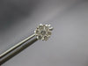 ESTATE .59CT DIAMOND 14KT WHITE GOLD 3D CLASSIC FLOWER STUD EARRINGS