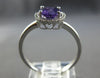 1.31CT DIAMOND & AAA AMETHYST 14KT WHITE GOLD OVAL & ROUND MULTI HEART LOVE RING