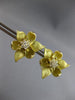 ANTIQUE LARGE .45CT DIAMOND 18KT YELLOW GOLD FLOWER CLIP ON FUN EARRINGS #28050