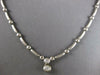 .30CT DIAMOND 14KT WHITE GOLD 3D SOLITAIRE 2 STONE MATTE & SHINY LOVE NECKLACE