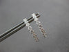 ESTATE 1.06CT DIAMOND 18KT WHITE GOLD 3D INSIDE OUT OVAL HOOP HANGING EARRINGS
