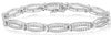 ESTATE 1.33CT DIAMOND 14KT WHITE GOLD 3D MULTI LINK CLASSIC LOVE BRACELET