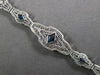 ANTIQUE WIDE ART DECO .25CT AAA SAPPHIRE 14KT WHITE GOLD TENNIS BRACELET #27760