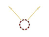 1.8CT DIAMOND & AAA RUBY 14KT YELLOW GOLD 3D CIRCLE OF LIFE BY THE YARD NECKLACE