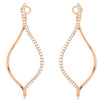ESTATE .56CT DIAMOND 14KT ROSE GOLD CLASSIC OPEN TEAR DROP FUN HANGING EARRINGS