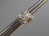 .55CT DIAMOND 14KT WHITE GOLD PRINCESS ROUND & BAGUETTE SCREWBACK STUD EARRINGS