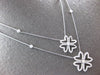 1.59CT DIAMOND 14KT WHITE GOLD 3D MULTI HEART DOUBLE FLOWER BY THE YARD NECKLACE