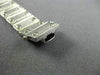 ESTATE WIDE 1.35CT DIAMOND 14K WHITE GOLD 3D SOLID ITALIAN MEN'S BRACELET #24833