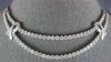 ESTATE LARGE 15.25CT DIAMOND PLATINUM ROUND & BAGUETTE 2 ROW COCKTAIL NECKLACE