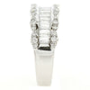 1.28CT DIAMOND 18KT WHITE GOLD ROUND & BAGUETTE SEMI ETERNITY ANNIVERSARY RING